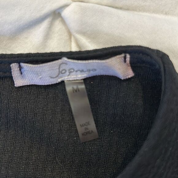 Soprano Women's Black Crew Neck Sleeveless Back Button Mini Dress Size Medium - Picture 8 of 9